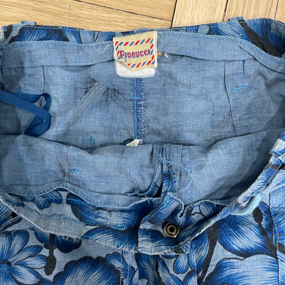 Blue Floral Drawstring Skirt - Picture 2 of 4